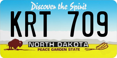 ND license plate KRT709