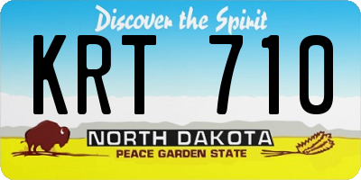 ND license plate KRT710