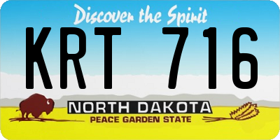 ND license plate KRT716