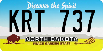 ND license plate KRT737