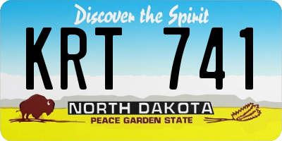 ND license plate KRT741