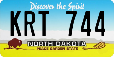 ND license plate KRT744