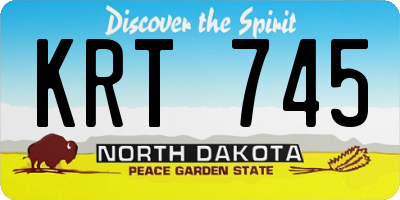 ND license plate KRT745