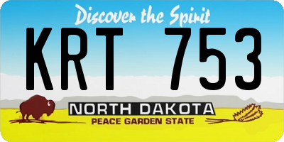 ND license plate KRT753