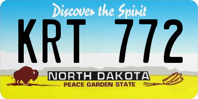ND license plate KRT772