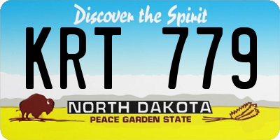 ND license plate KRT779