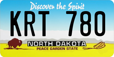 ND license plate KRT780