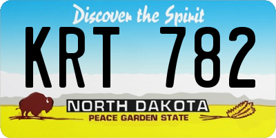 ND license plate KRT782