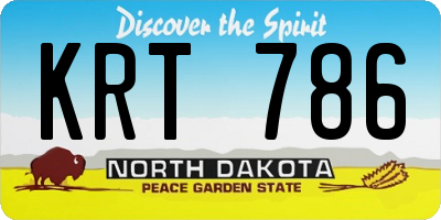 ND license plate KRT786