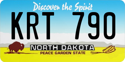 ND license plate KRT790