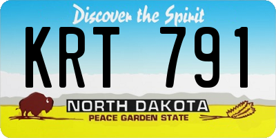 ND license plate KRT791