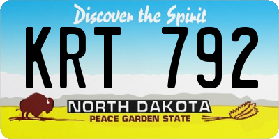 ND license plate KRT792