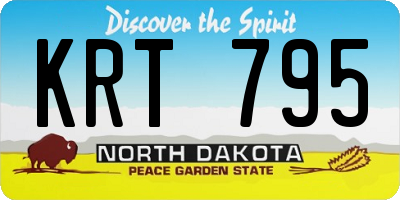 ND license plate KRT795