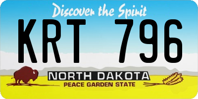 ND license plate KRT796