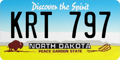 ND license plate KRT797