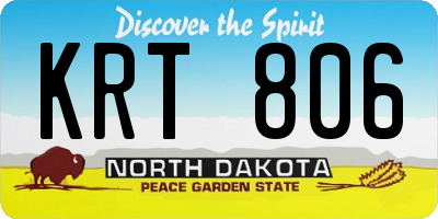 ND license plate KRT806