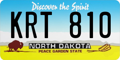 ND license plate KRT810