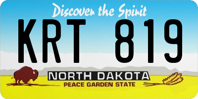 ND license plate KRT819