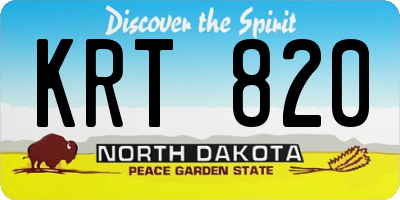 ND license plate KRT820