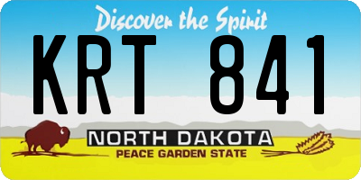 ND license plate KRT841