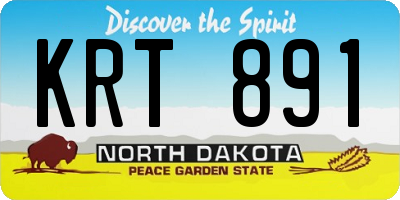 ND license plate KRT891