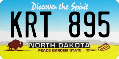 ND license plate KRT895
