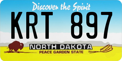 ND license plate KRT897