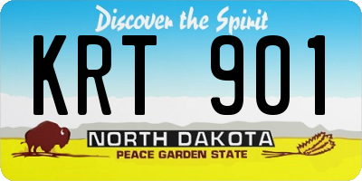 ND license plate KRT901
