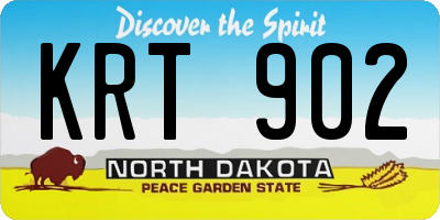 ND license plate KRT902