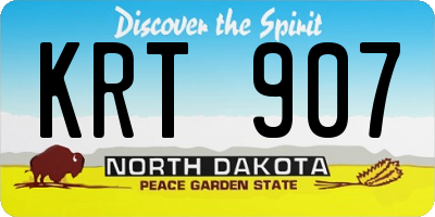 ND license plate KRT907
