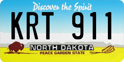 ND license plate KRT911