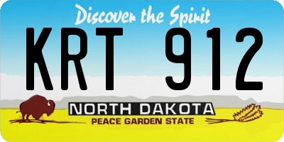 ND license plate KRT912