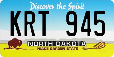 ND license plate KRT945