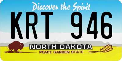 ND license plate KRT946