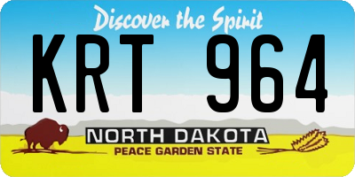 ND license plate KRT964