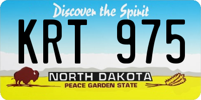 ND license plate KRT975