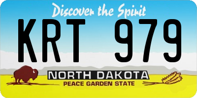 ND license plate KRT979