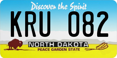 ND license plate KRU082