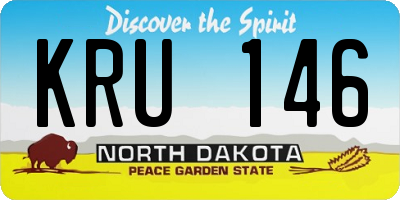ND license plate KRU146