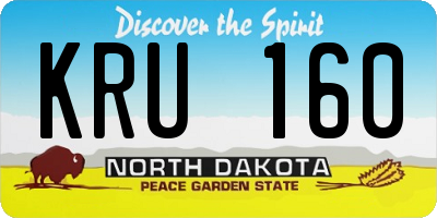 ND license plate KRU160