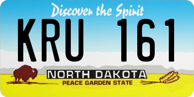 ND license plate KRU161