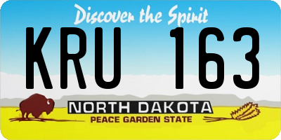 ND license plate KRU163
