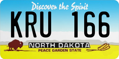 ND license plate KRU166