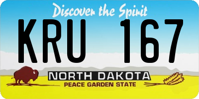 ND license plate KRU167