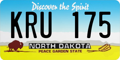 ND license plate KRU175