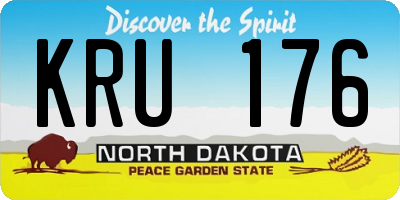 ND license plate KRU176