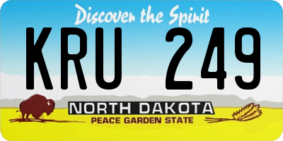 ND license plate KRU249