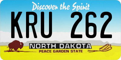 ND license plate KRU262