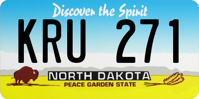 ND license plate KRU271