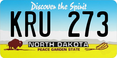 ND license plate KRU273
